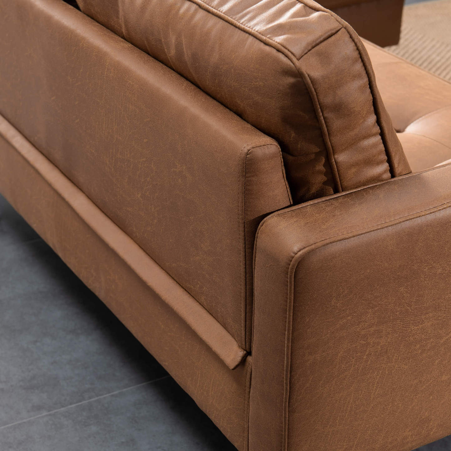 83.07'' Mid Century Sectional Chaise Sofa, L-Shaped Couch