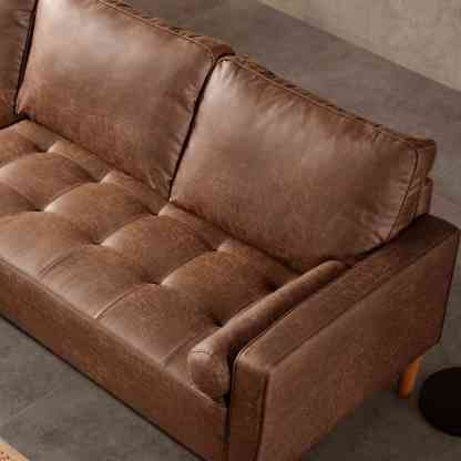 83.07'' Mid Century Sectional Chaise Sofa, L-Shaped Couch
