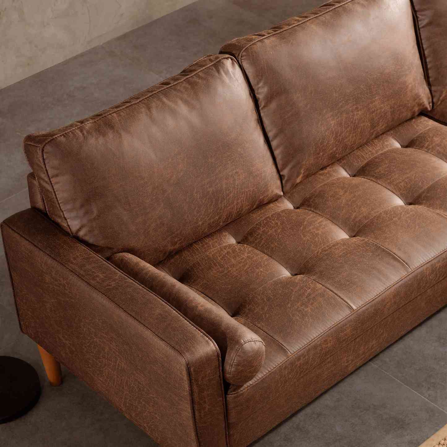 83.07'' Mid Century Sectional Chaise Sofa, L-Shaped Couch