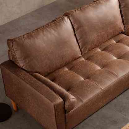 83.07'' Mid Century Sectional Chaise Sofa, L-Shaped Couch
