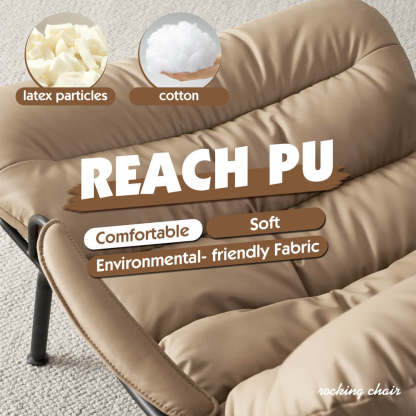 Rocking Chair with Ottoman, Multi-Color, 110° Recliner