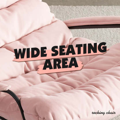 Rocking Chair with Ottoman, Multi-Color, 110° Recliner