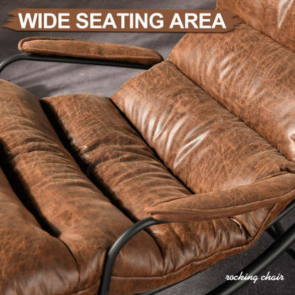 Rocking Chair with Ottoman, Multi-Color, 110° Recliner