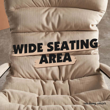 Rocking Chair with Ottoman, Multi-Color, 110° Recliner