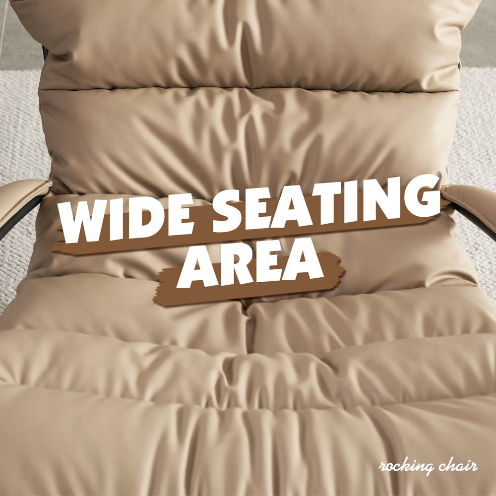 Rocking Chair with Ottoman, Multi-Color, 110° Recliner