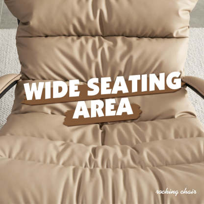 Rocking Chair with Ottoman, Multi-Color, 110° Recliner