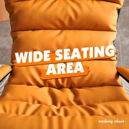 Rocking Chair with Ottoman, Multi-Color, 110° Recliner