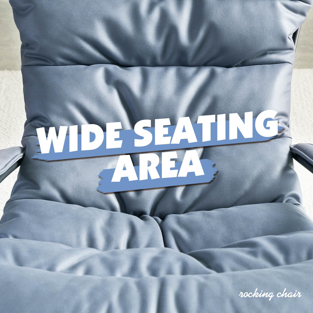 Rocking Chair with Ottoman, Multi-Color, 110° Recliner