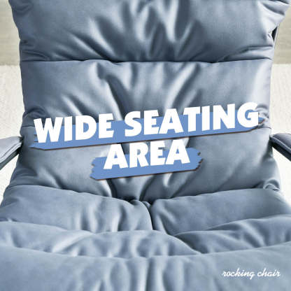 Rocking Chair with Ottoman, Multi-Color, 110° Recliner