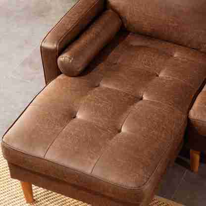 83.07'' Mid Century Sectional Chaise Sofa, L-Shaped Couch