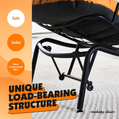 Rocking Chair with Ottoman, Multi-Color, 110° Recliner