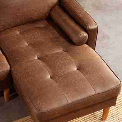 83.07'' Mid Century Sectional Chaise Sofa, L-Shaped Couch