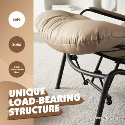 Rocking Chair with Ottoman, Multi-Color, 110° Recliner