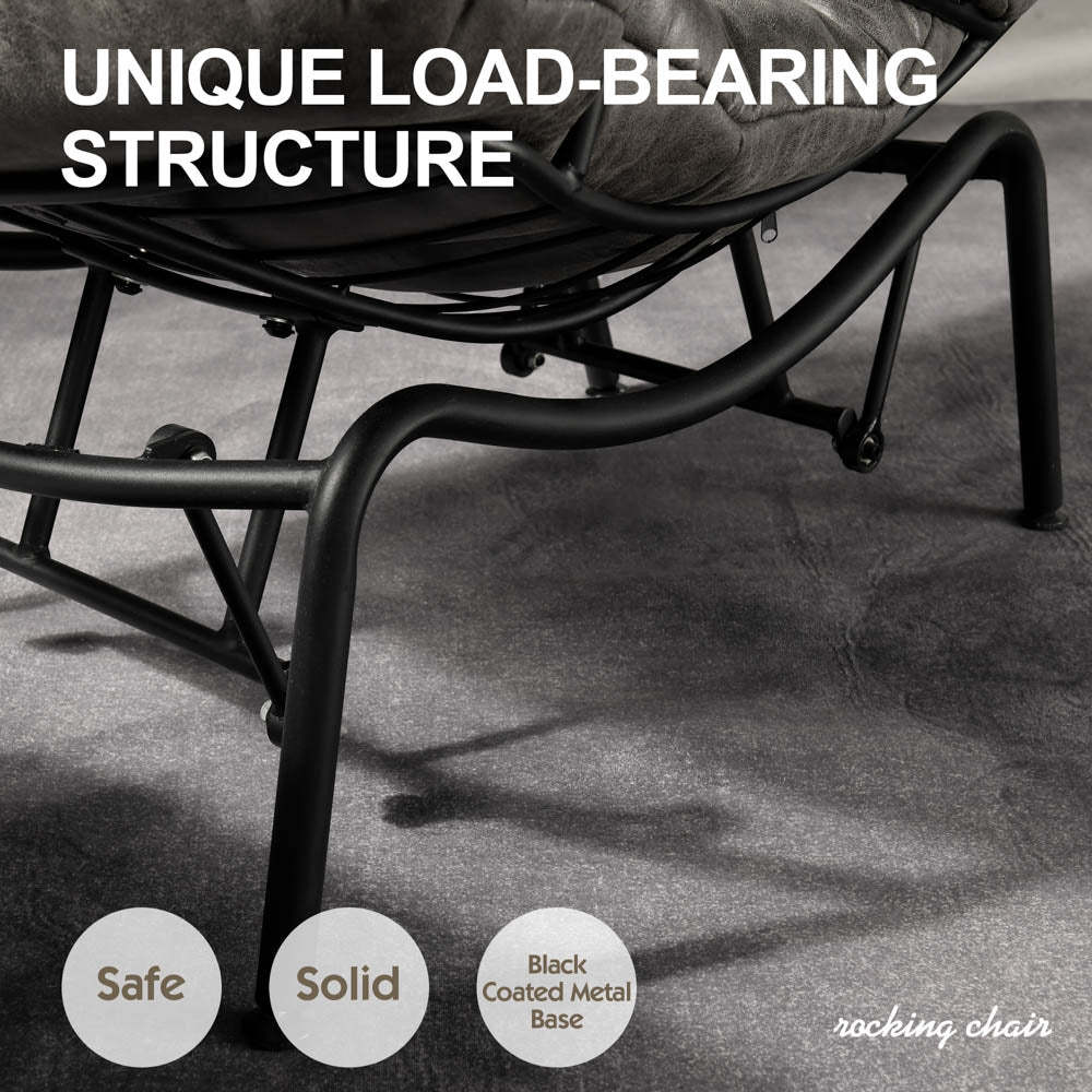 Rocking Chair with Ottoman, Multi-Color, 110° Recliner