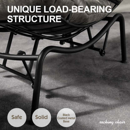 Rocking Chair with Ottoman, Multi-Color, 110° Recliner
