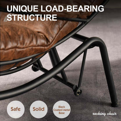 Rocking Chair with Ottoman, Multi-Color, 110° Recliner