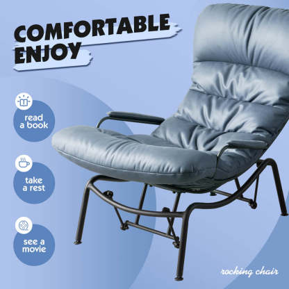 Rocking Chair with Ottoman, Multi-Color, 110° Recliner