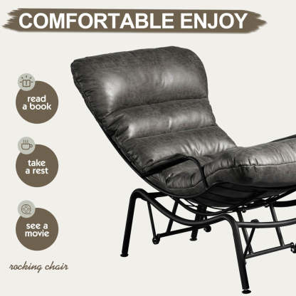 Rocking Chair with Ottoman, Multi-Color, 110° Recliner