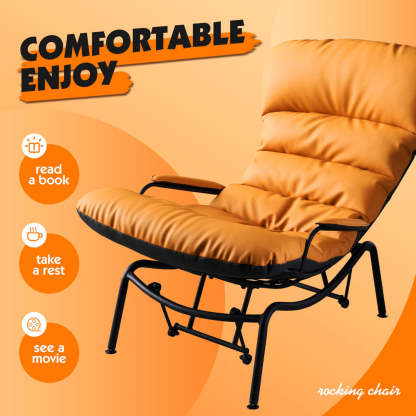 Rocking Chair with Ottoman, Multi-Color, 110° Recliner