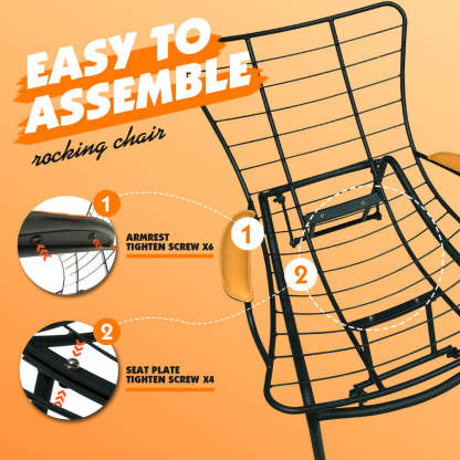 Rocking Chair with Ottoman, Multi-Color, 110° Recliner