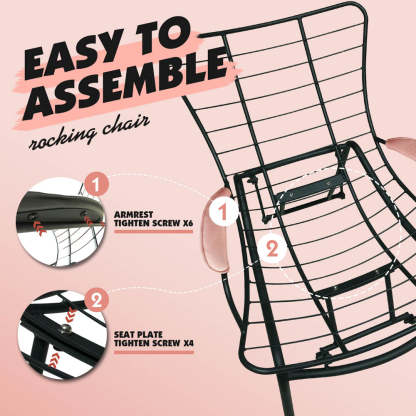 Rocking Chair with Ottoman, Multi-Color, 110° Recliner