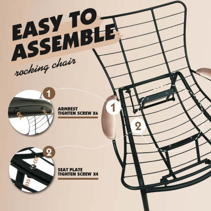 Rocking Chair with Ottoman, Multi-Color, 110° Recliner