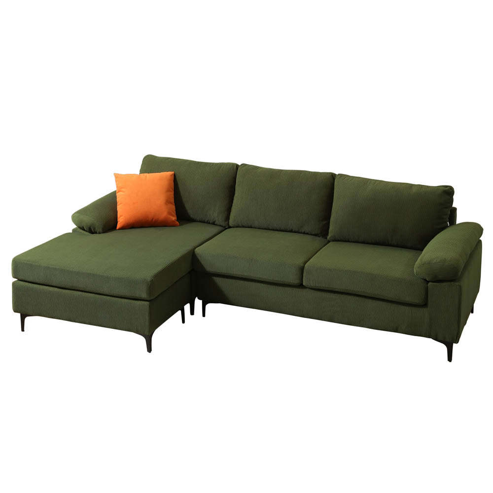 Living Room Sofa Reversible Chaise 100.40" Wide with Ottoman