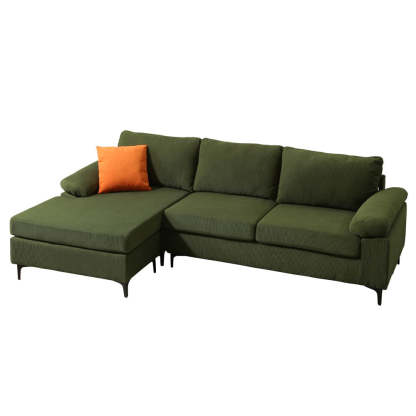 Living Room Sofa Reversible Chaise 100.40" Wide with Ottoman
