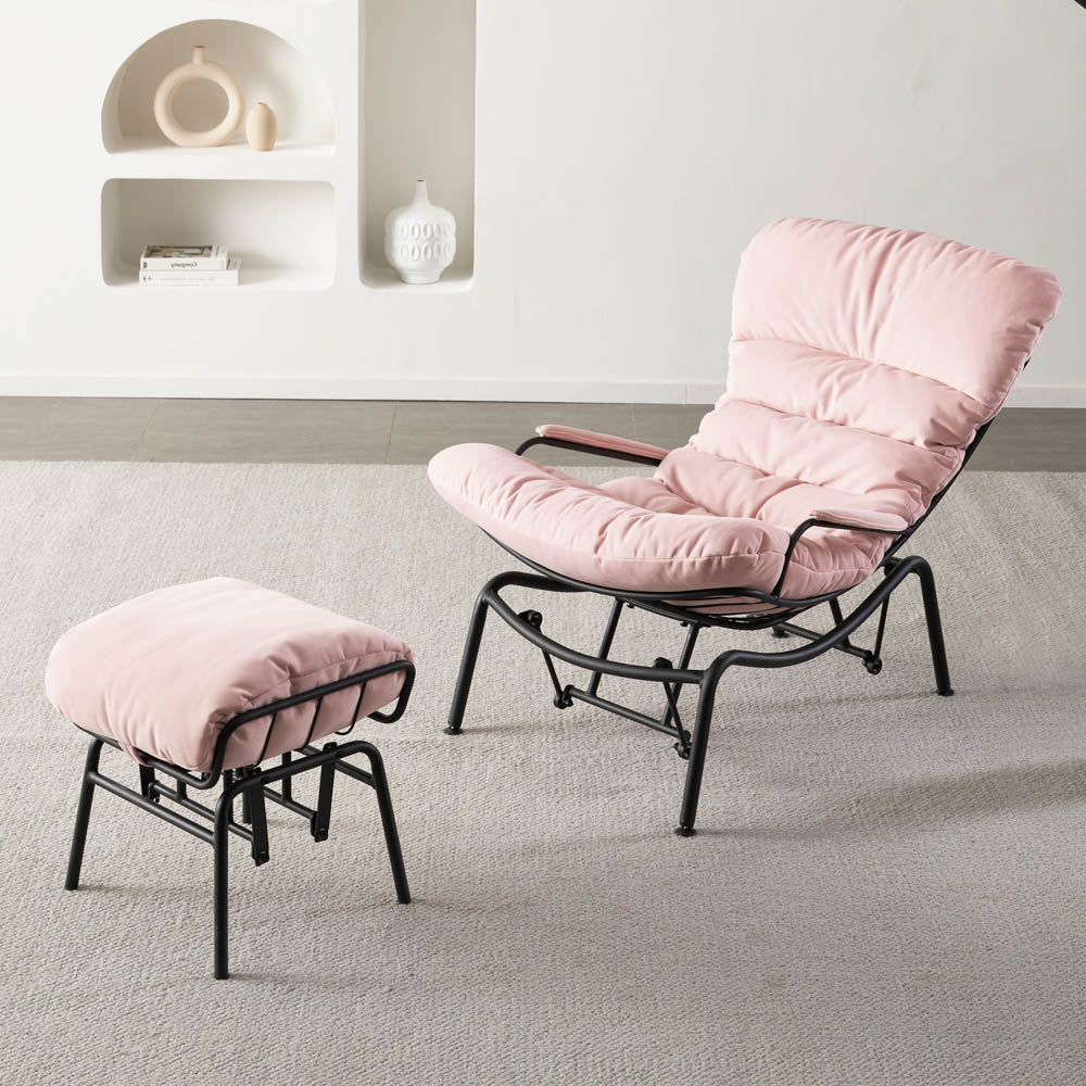 Rocking Chair with Ottoman, Multi-Color, 110° Recliner
