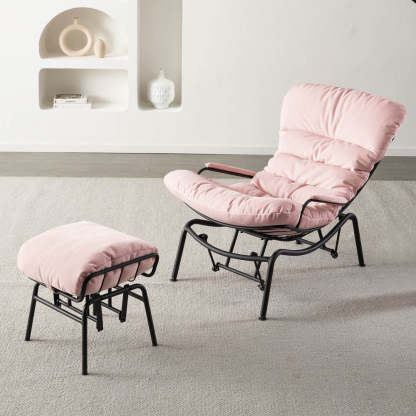Rocking Chair with Ottoman, Multi-Color, 110° Recliner