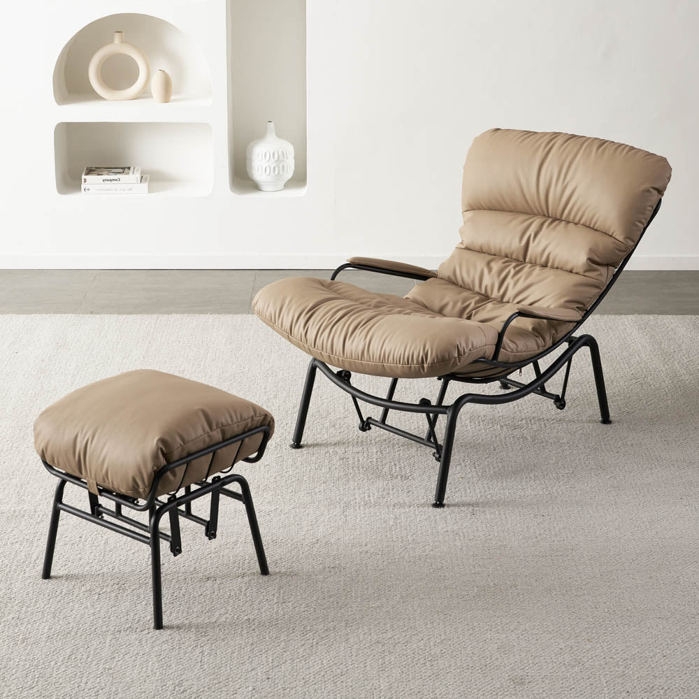 Rocking Chair with Ottoman, Multi-Color, 110° Recliner