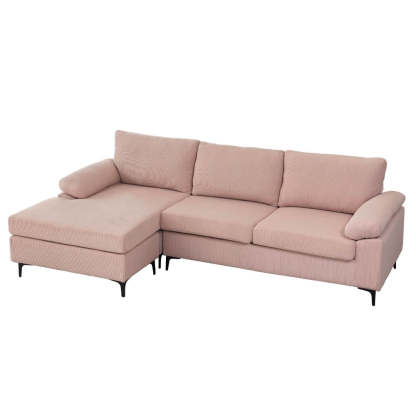 Living Room Sofa Reversible Chaise 100.40" Wide with Ottoman