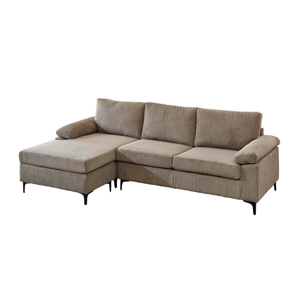 Living Room Sofa Reversible Chaise 100.40" Wide with Ottoman