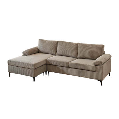 Living Room Sofa Reversible Chaise 100.40" Wide with Ottoman