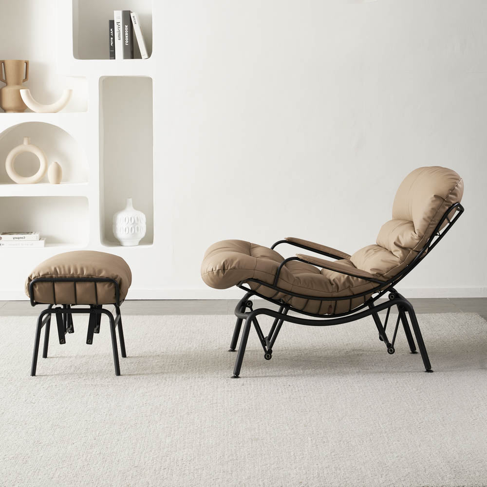 Rocking Chair with Ottoman, Multi-Color, 110° Recliner