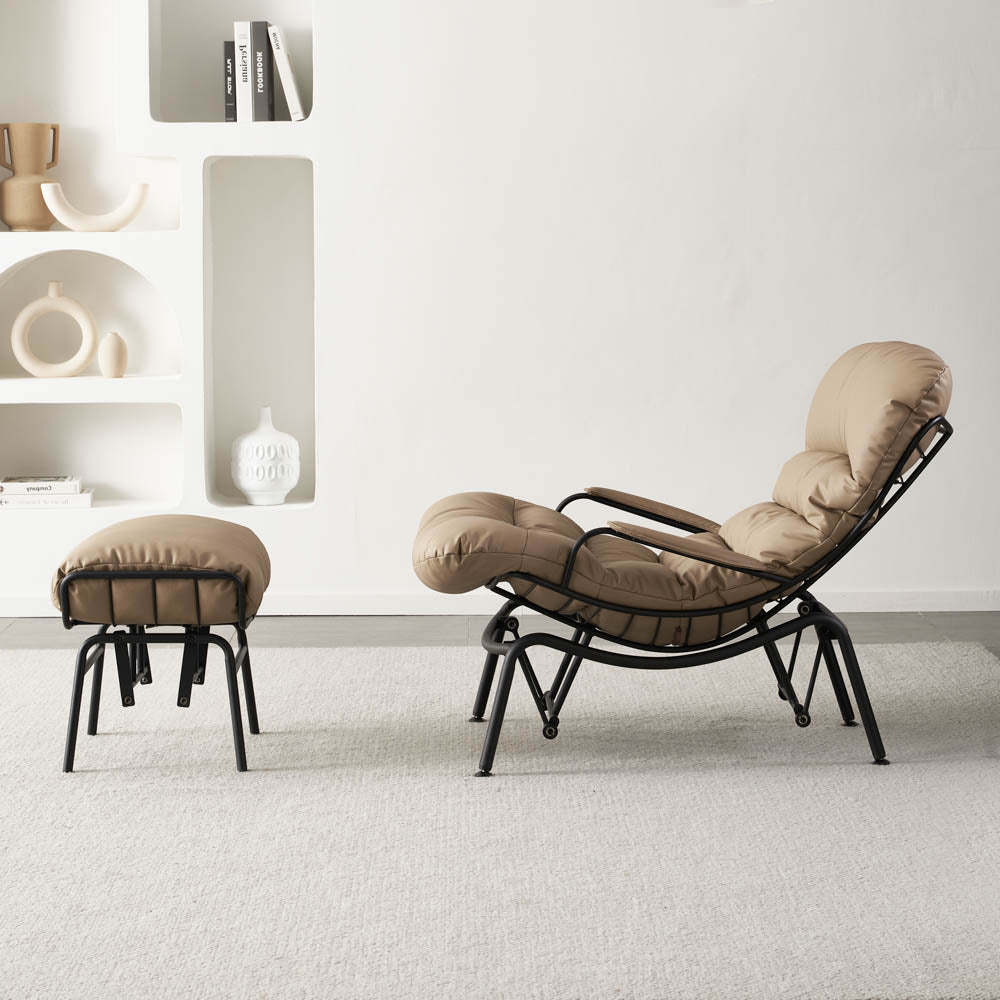Rocking Chair with Ottoman, Multi-Color, 110° Recliner