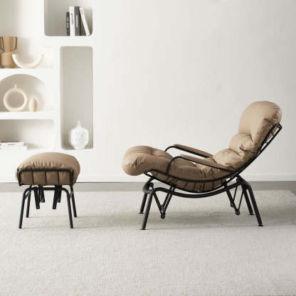 Rocking Chair with Ottoman, Multi-Color, 110° Recliner