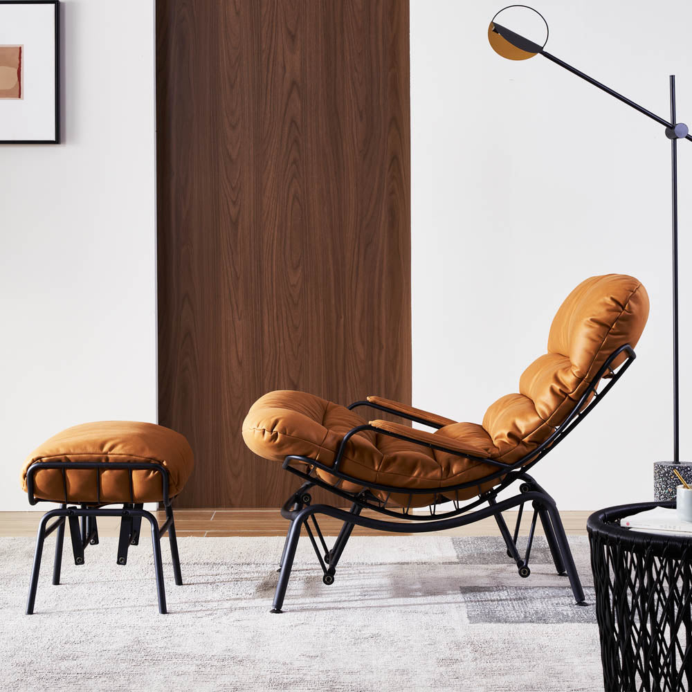 Rocking Chair with Ottoman, Multi-Color, 110° Recliner