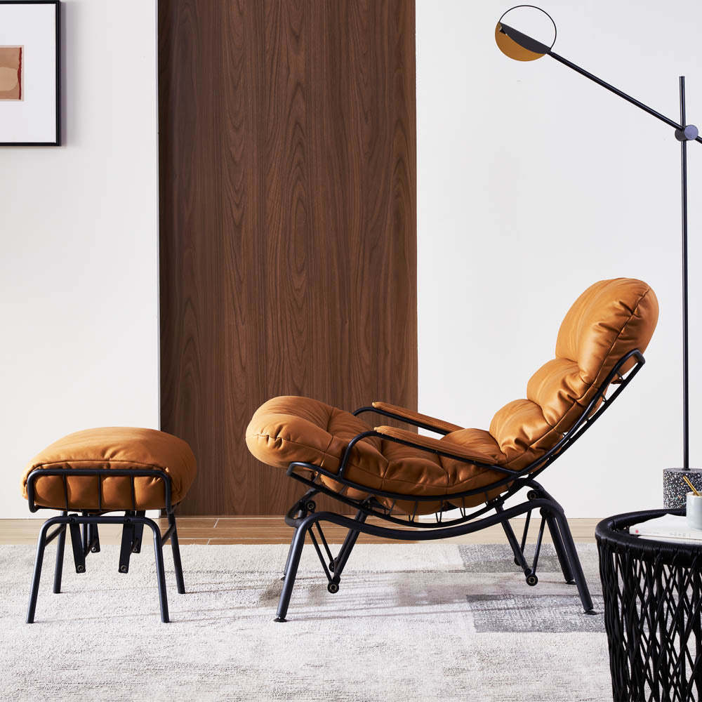Rocking Chair with Ottoman, Multi-Color, 110° Recliner