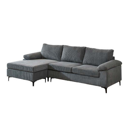Living Room Sofa Reversible Chaise 100.40" Wide with Ottoman