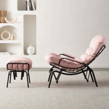 Rocking Chair with Ottoman, Multi-Color, 110° Recliner