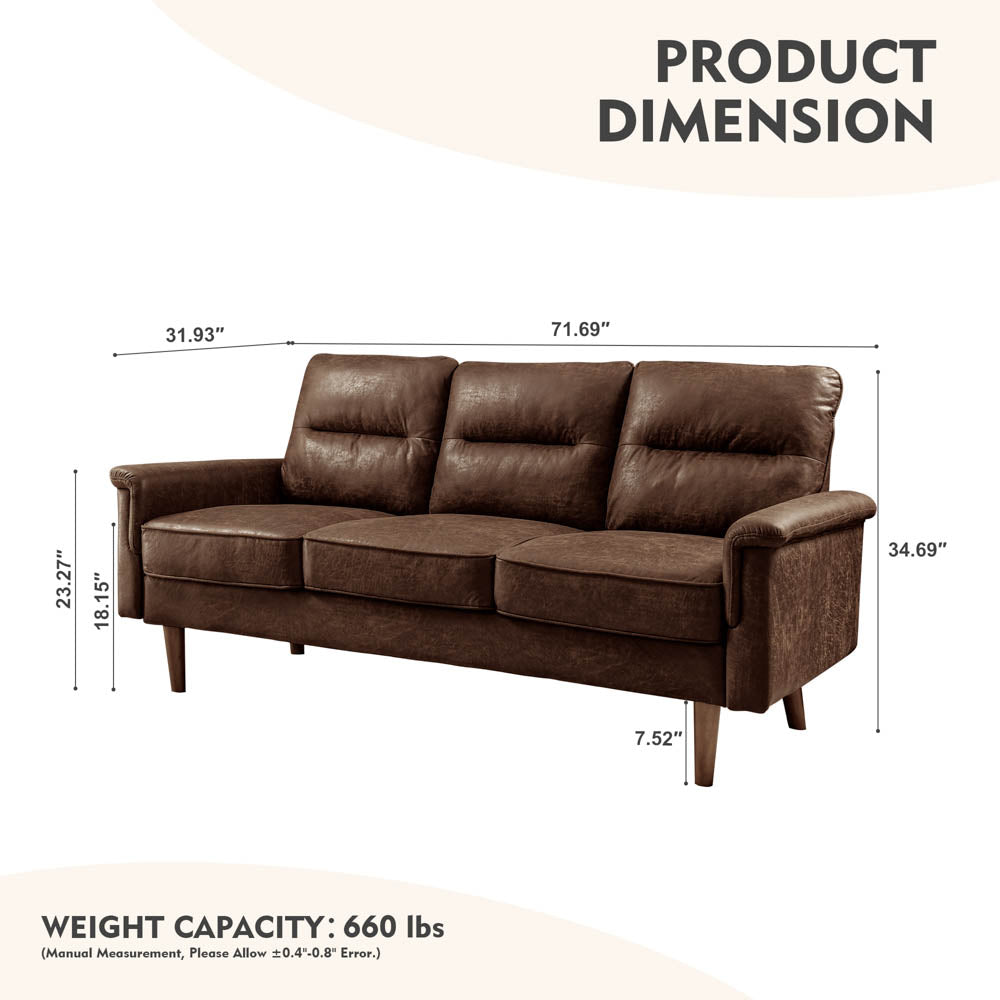 Living Room 71.65'' Wide 3-Seats Sofa Multiple Colour