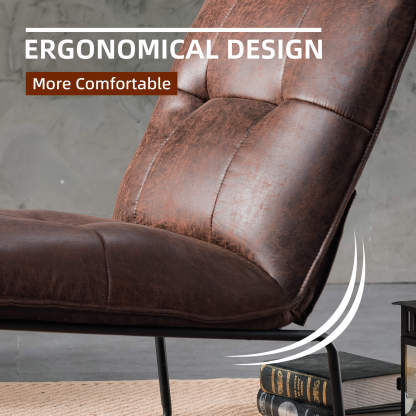 Living Room 25.2'' Wide Armless Accent Chair with Metal Frame