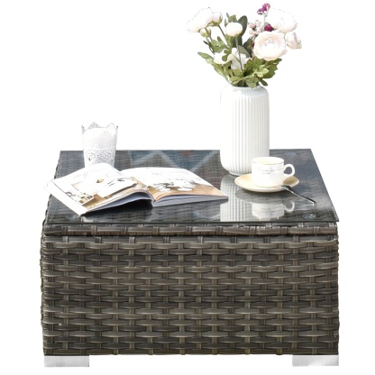 Outdoor Sectional Furniture 9-Piece with Cushions and Table