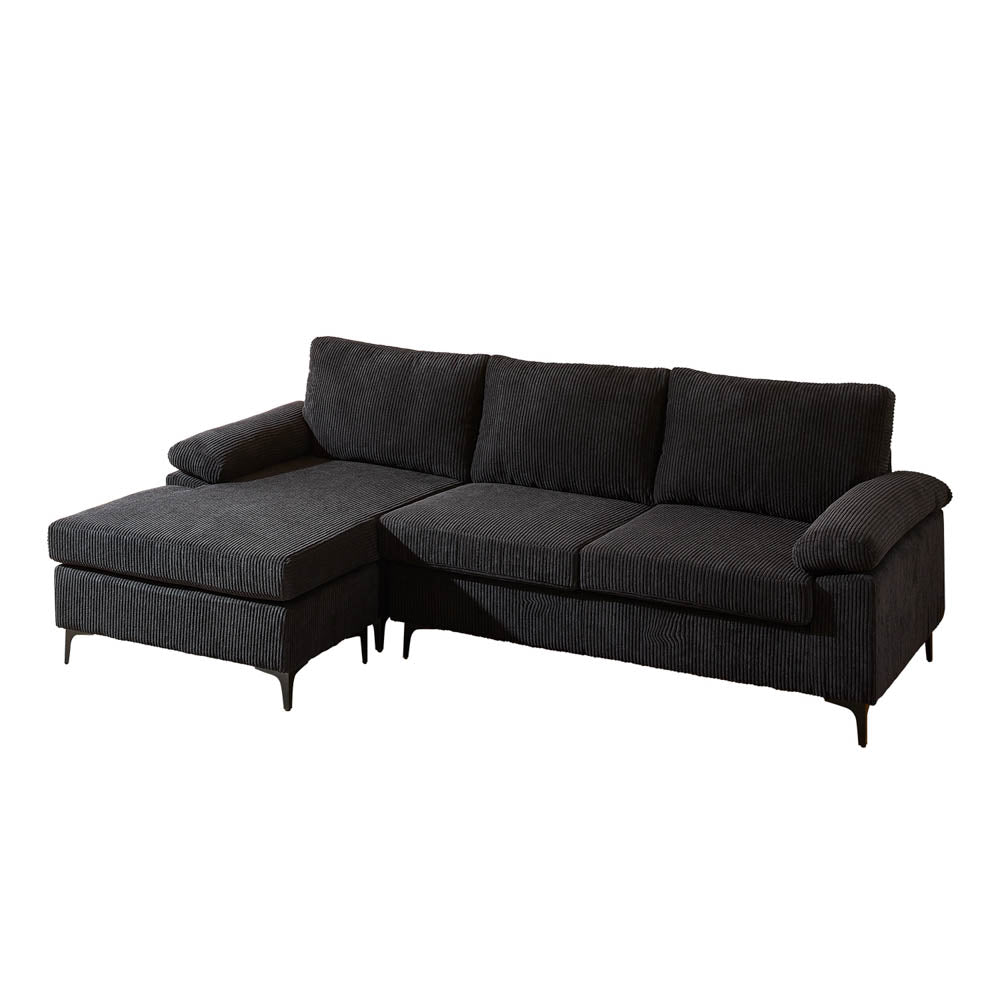 Living Room Sofa Reversible Chaise 100.40" Wide with Ottoman