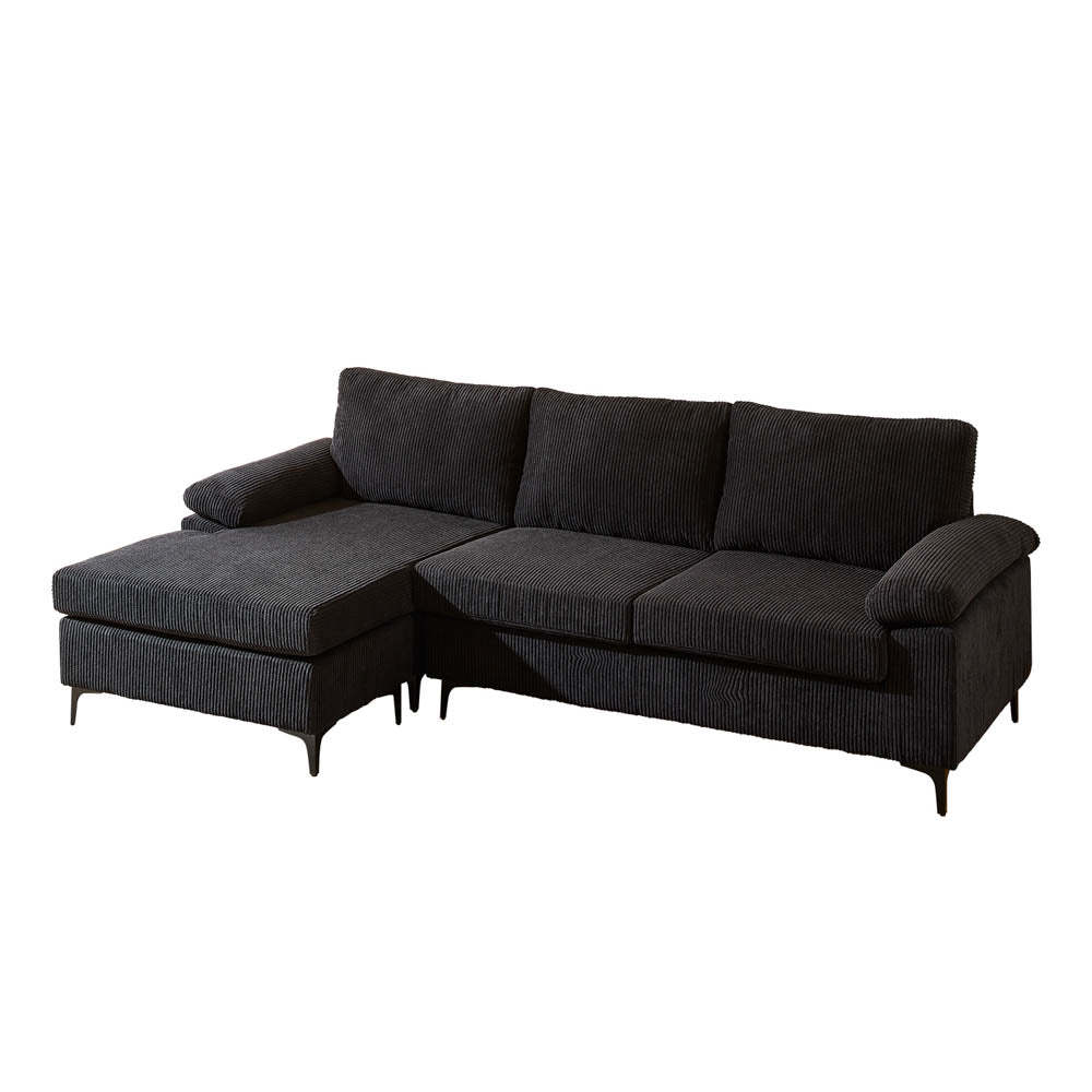 Living Room Sofa Reversible Chaise 100.40" Wide with Ottoman