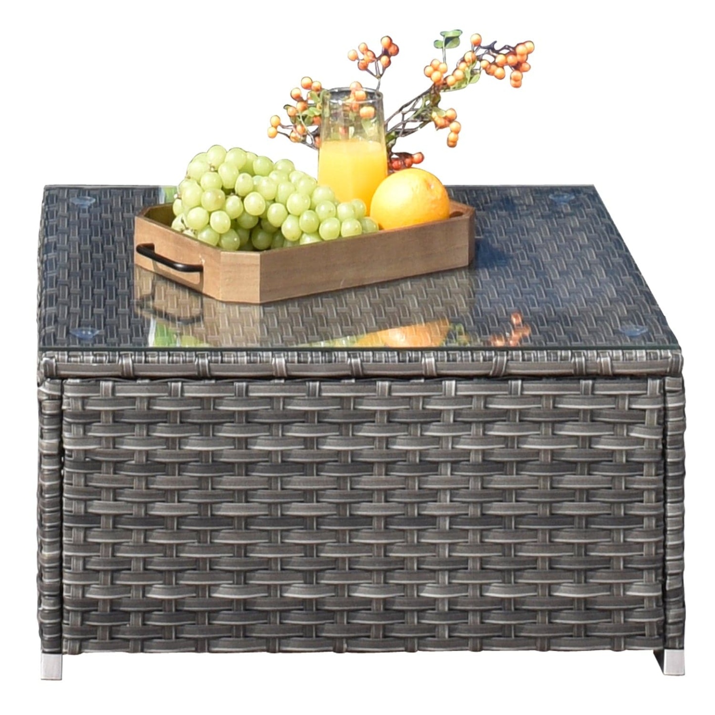 Outdoor Sectional Furniture 9-Piece with Cushions and Table