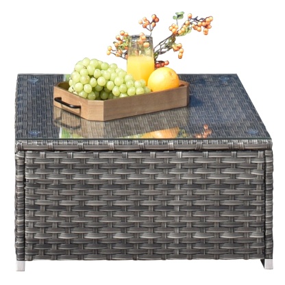 Outdoor Sectional Furniture 9-Piece with Cushions and Table