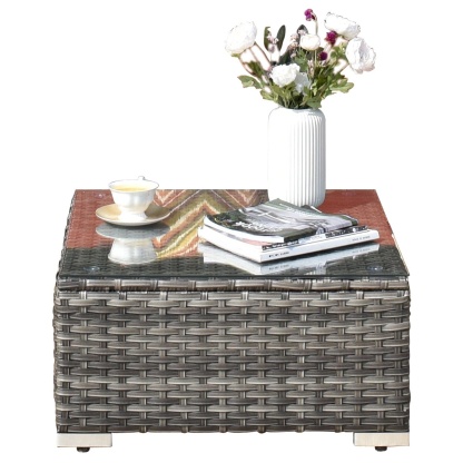 Outdoor Sectional Furniture 9-Piece with Cushions and Table