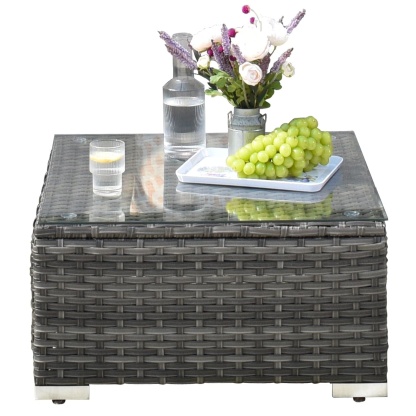 Outdoor Sectional Furniture 9-Piece with Cushions and Table